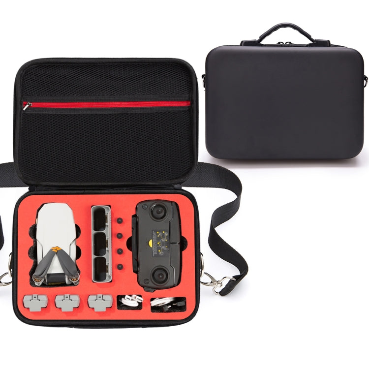 DJI Mini SE Shockproof Carrying Hard Case Shoulder Storage Bag - Black + Red Liner - 31 x 21 x 11cm