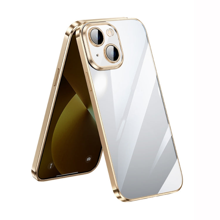 SULADA Gold Plated Clear Case with Lens Protector for iPhone 14