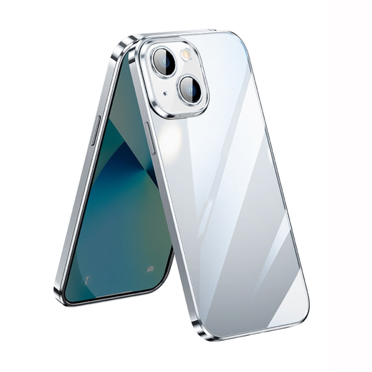 SULADA Silver Electroplated iPhone 14 Lens Protector Clear Case