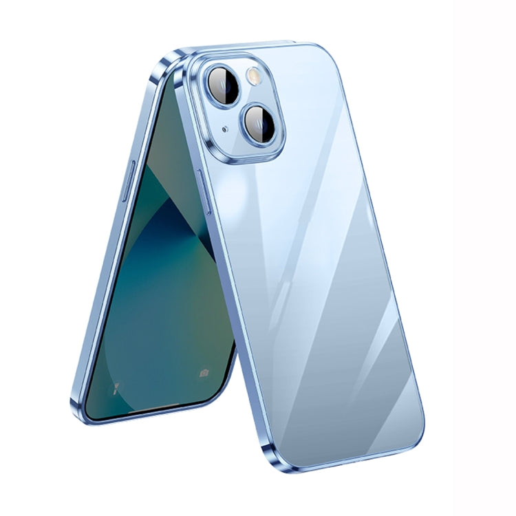 SULADA Lens Protector Plated Clear Case for iPhone 14 Plus (Sierra Blue)