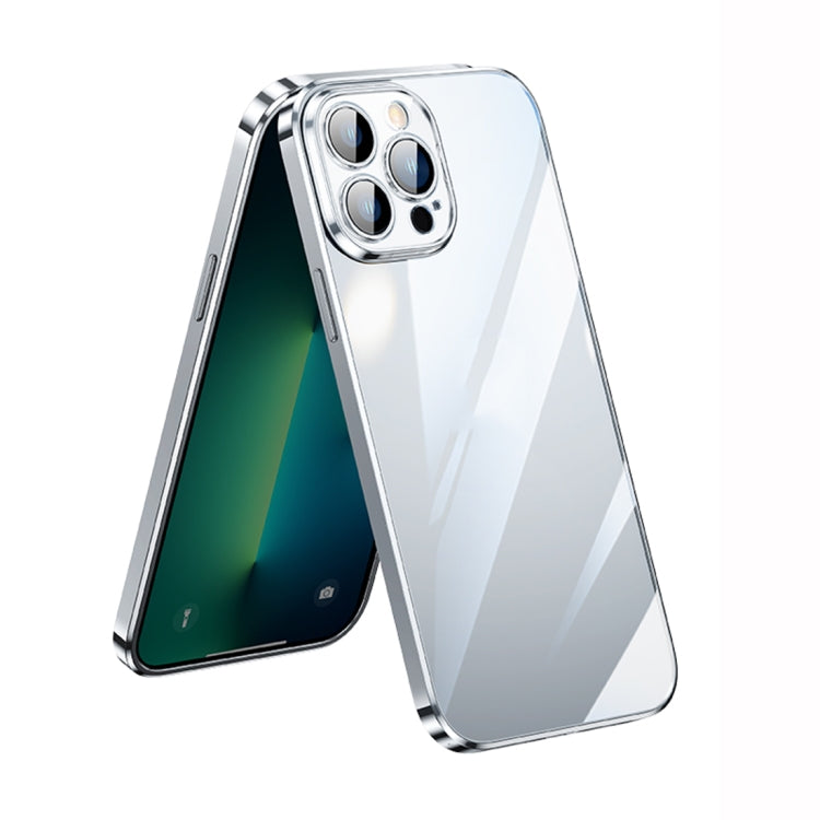Lens Protector Plated Clear Case for iPhone 14 Pro (Silver)