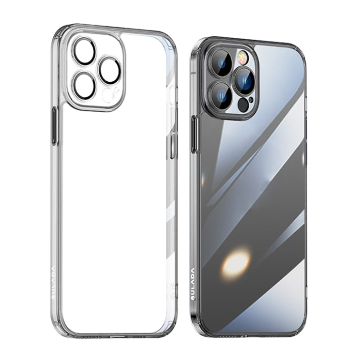 SULADA Crystal Steel Series TPU Transparent Phone Case for iPhone 14 Pro (Black)