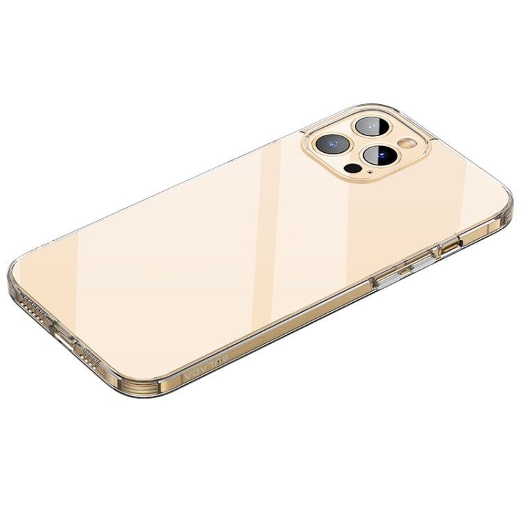 SULADA Frosted Series Shockproof Transparent TPU Phone Case for iPhone 14 Pro Max (Gold)