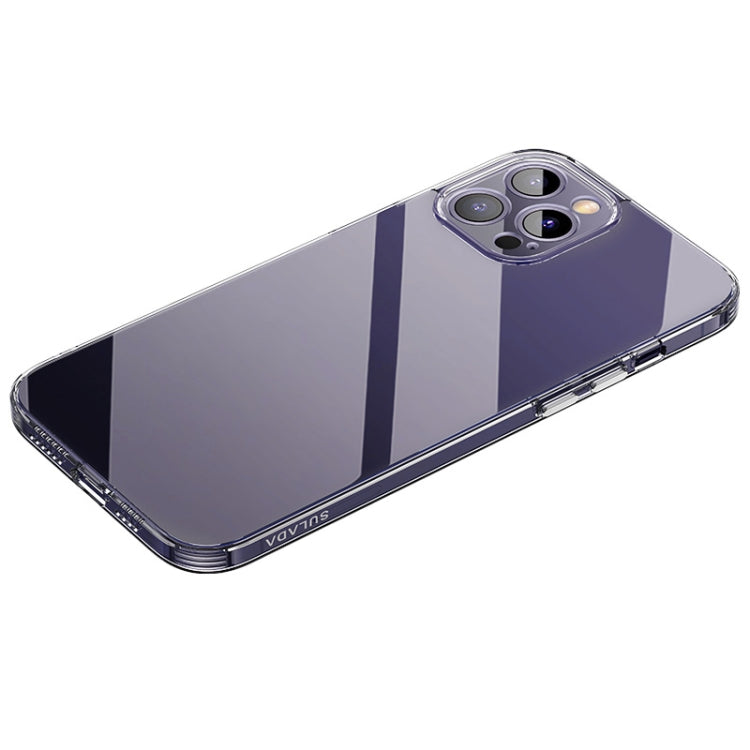 SULADA Frosted Series Shockproof Transparent TPU Phone Case for iPhone 14 Pro Max (Purple)