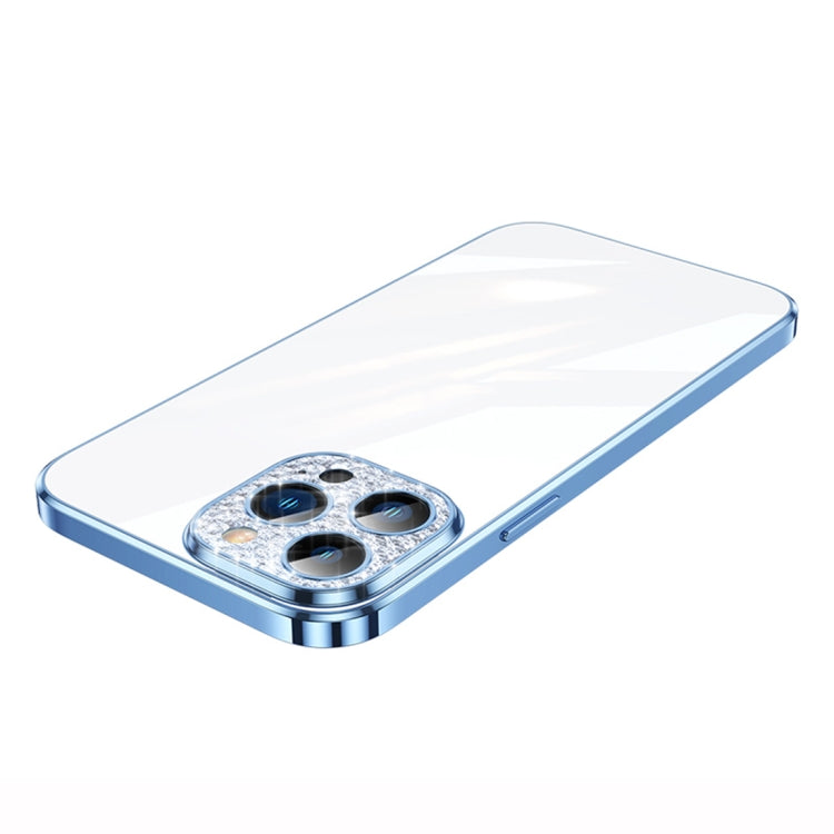 SULADA Glad Eye Series Plating TPU Shockproof Protective Case for iPhone 14 Pro Max (Blue)