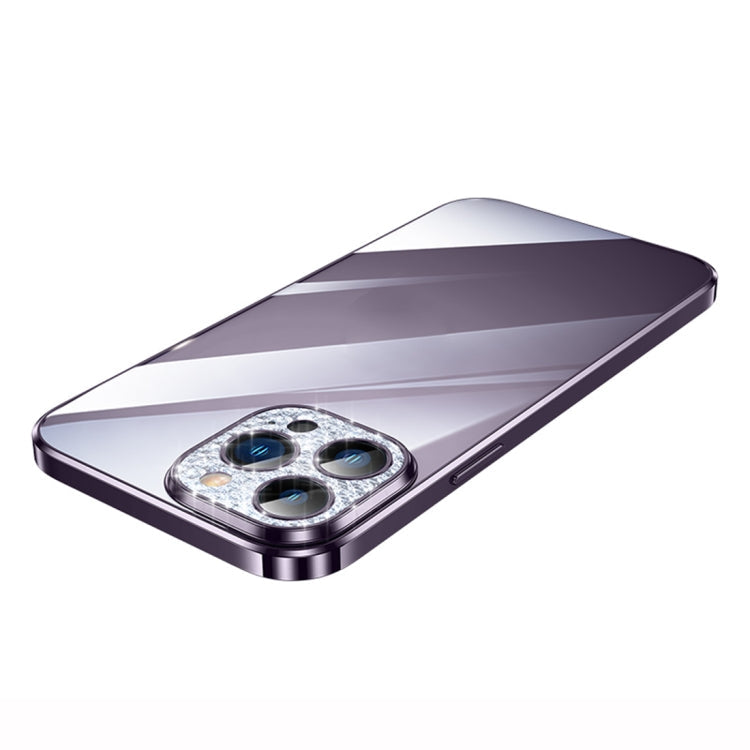 SULADA The Glad Eye Series Plating TPU Shockproof Protective Case for iPhone 14 Pro Max (Purple)
