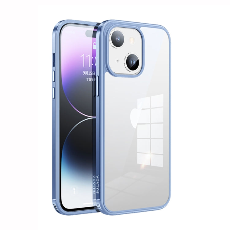 SULADA Metal Frame Phone Case for iPhone 14 - Sierra Blue