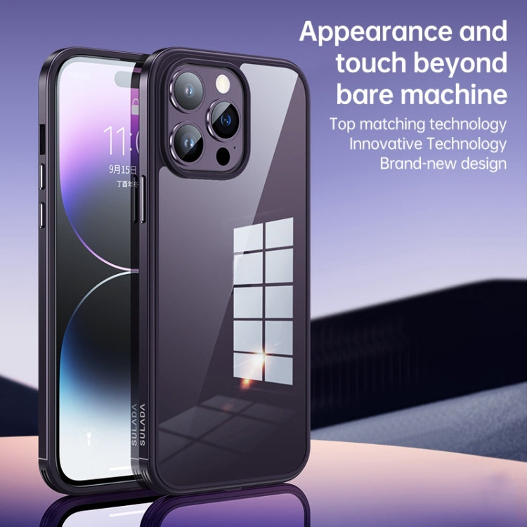 SULADA Aviation-Grade Aluminum Frame Phone Case for iPhone 14 Pro (Silver)