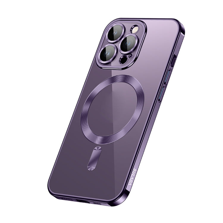 SULADA Plating TPU Shockproof Phone Soft Case for iPhone 14 Pro (Purple)