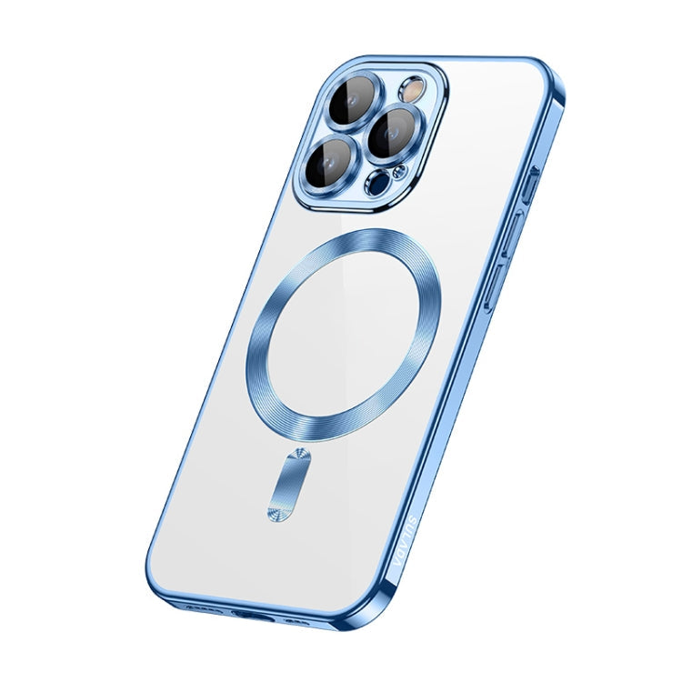 SULADA Plating TPU Shockproof Phone Soft Case for iPhone 14 Pro Max (Blue)
