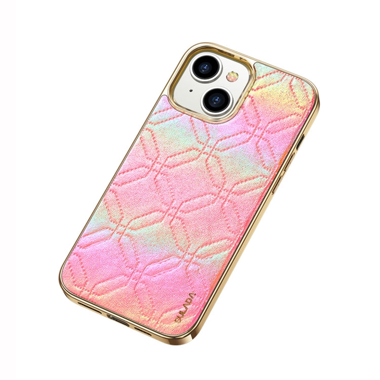 SULADA Cooljas Series TPU Sheepskin Texture Phone Protective Case for iPhone 14 Plus (Bright Red)