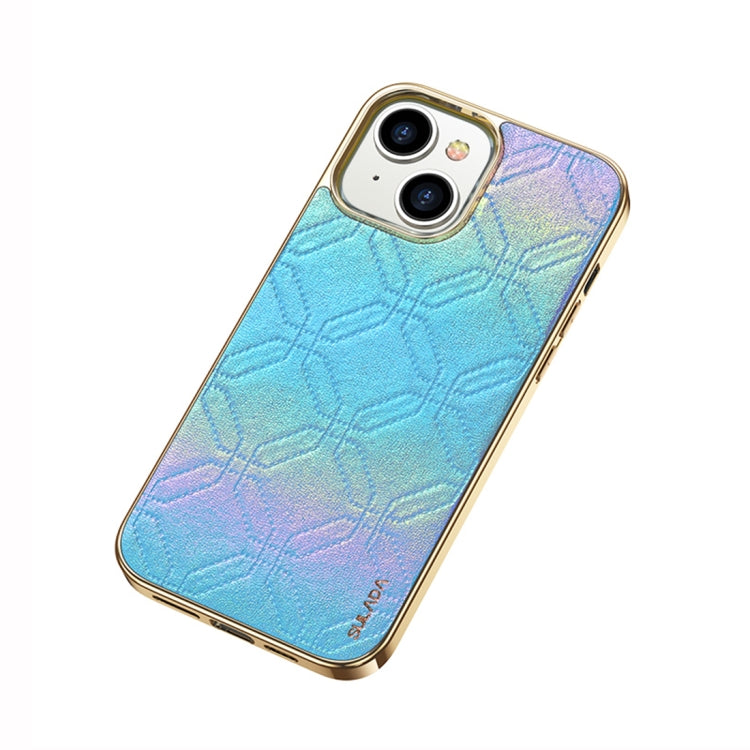 SULADA Cooljas Series TPU Sheepskin Texture Phone Protective Case for iPhone 14 Plus (Bright Blue)