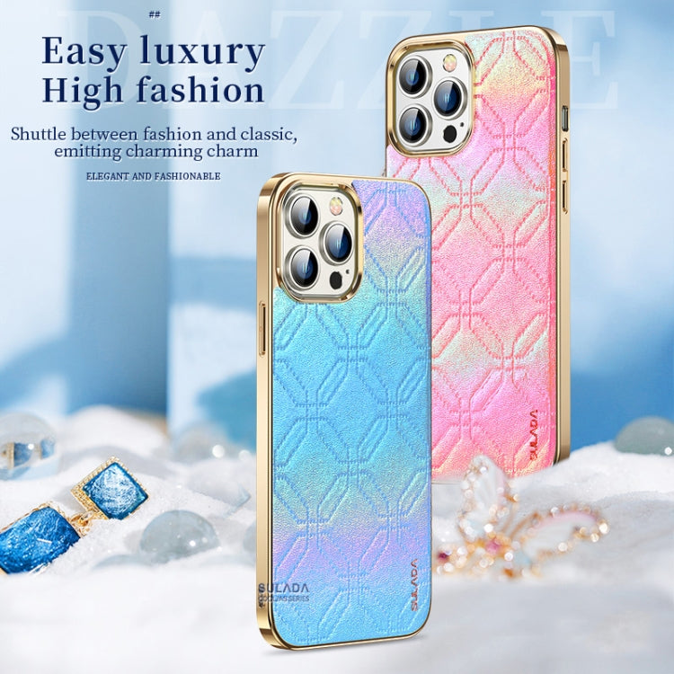 SULADA Cooljas Series TPU Sheepskin Texture Phone Protective Case for iPhone 14 Plus (Bright Blue)