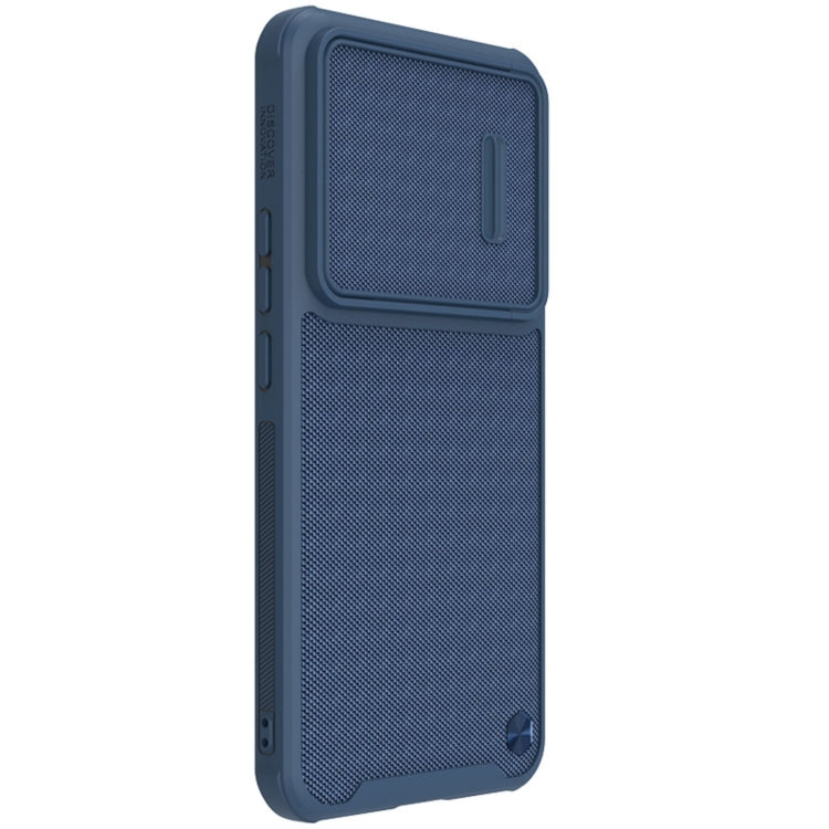 NILLKIN 3D Textured Camshield PC + TPU Phone Case for Xiaomi 12T/Redmi K50 Ultra (Blue)