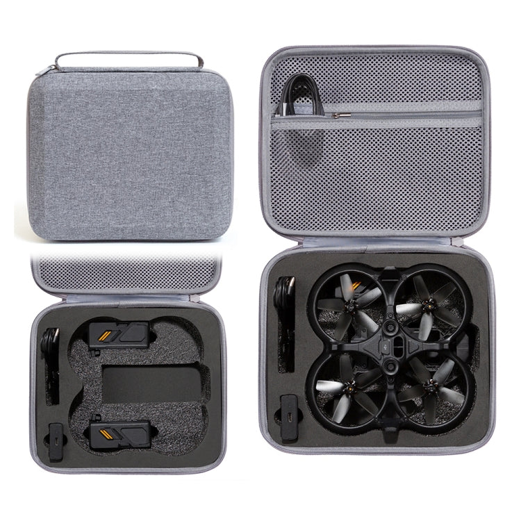 Square Shockproof Hard Case Carrying Storage Bag for DJI Avata Drone, 27 x 23 x 10cm, Grey + Black Liner