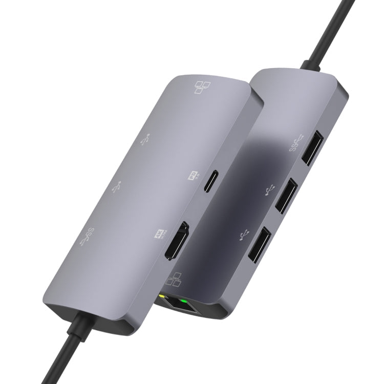Onten OTN-UC910 USB-C Portable Multifunctional HUB Docking Station (Grey)