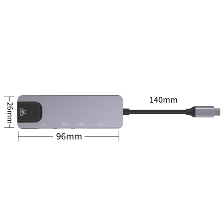 Onten OTN-UC920S USB-C Portable Multifunctional HUB Docking Station with 4K Display and Rapid Charging