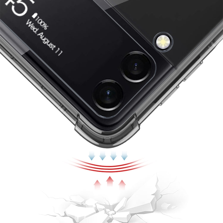 GKK MagSafe Airbag Shockproof Phone Case for Samsung Galaxy Z Flip with Ring Holder and Transparent Design