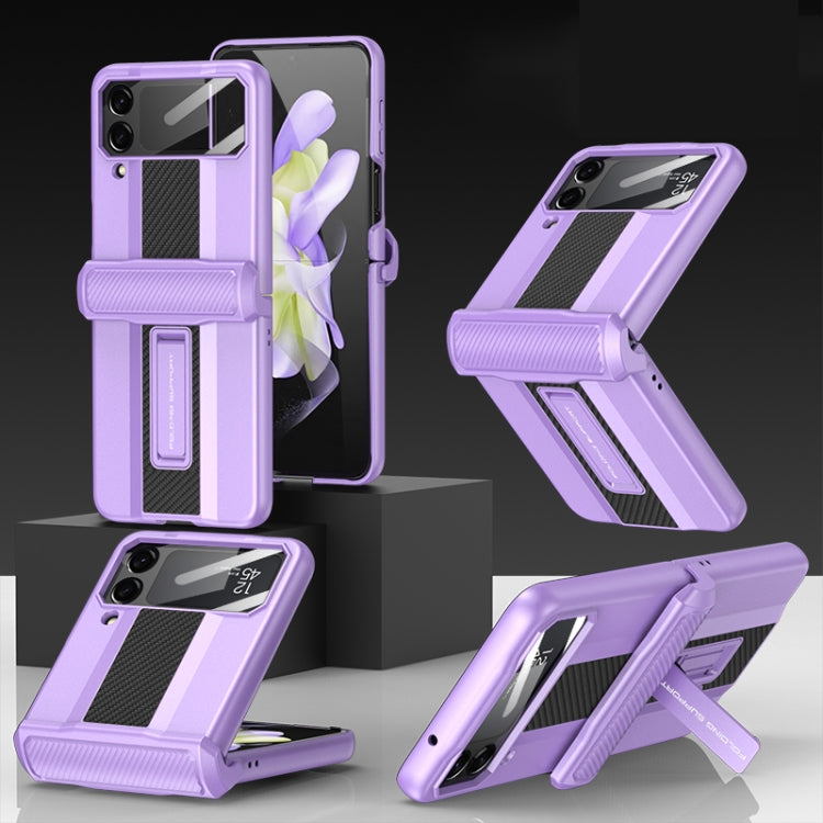 GKK Magnetic Fold Shockproof Protective Case for Samsung Galaxy Z Flip 4 - Purple