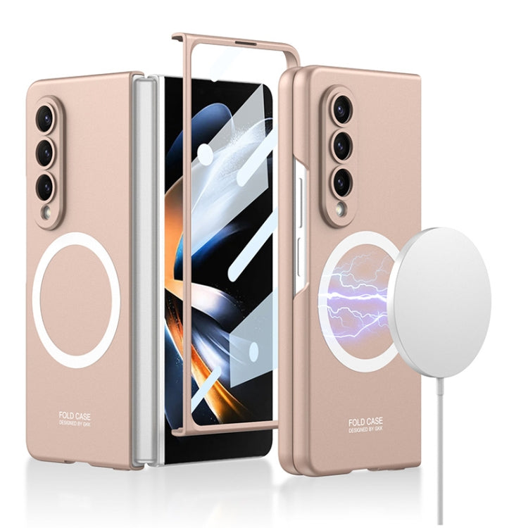 GKK MagSafe Ultrathin Integrated Shockproof Protective Phone Case for Samsung Galaxy Z Fold4 (Rose Gold)