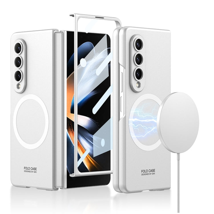 Samsung Galaxy Z Fold4 GKK MagSafe Ultrathin Integrated Shockproof Protective Phone Case - Silver