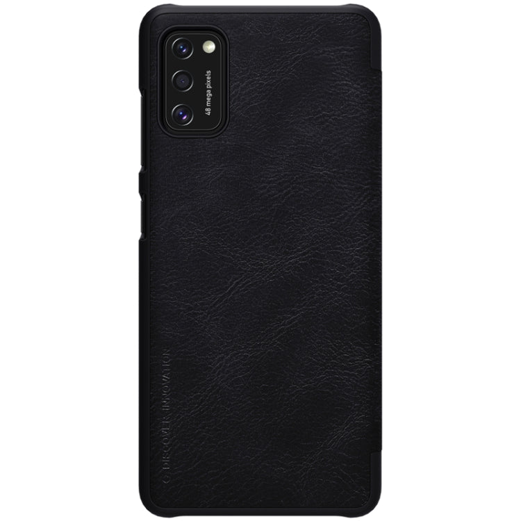 NILLKIN QIN Series Crazy Horse Texture Horizontal Flip Leather Case for Galaxy A41 - Black