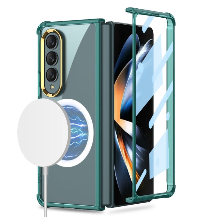 Samsung Galaxy Z Fold4 GKK MagSafe Airbag Shockproof Phone Case in Green