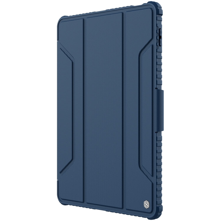 NILLKIN Blue Leather Tablet Case for Xiaomi Pad 5 Pro 12.4 inch with Pen Slot & Sleep / Wake-up Function