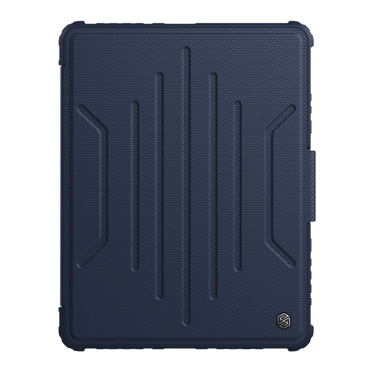 Nillkin Bumper Snapsafe Multifunctional Leather Tablet Case with Pen Slot - Blue for iPad 10.2 2019 / 2020 / 2021