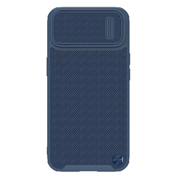 iPhone 14 NILLKIN Texture MagSafe Camshield PC + TPU Phone Case with Ultimate Lens Protection (Blue)