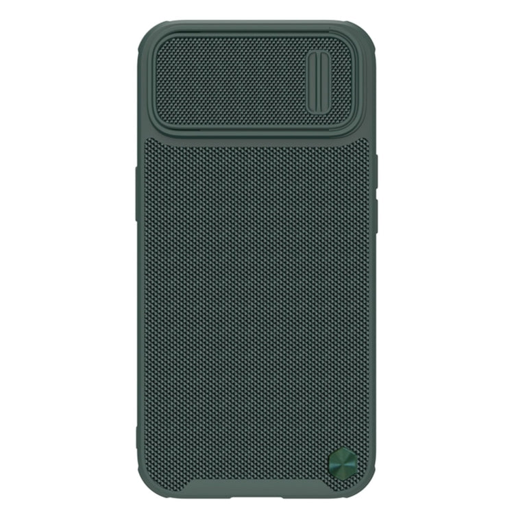 NILLKIN Texture MagSafe Camshield Phone Case for iPhone 14 (Green)
