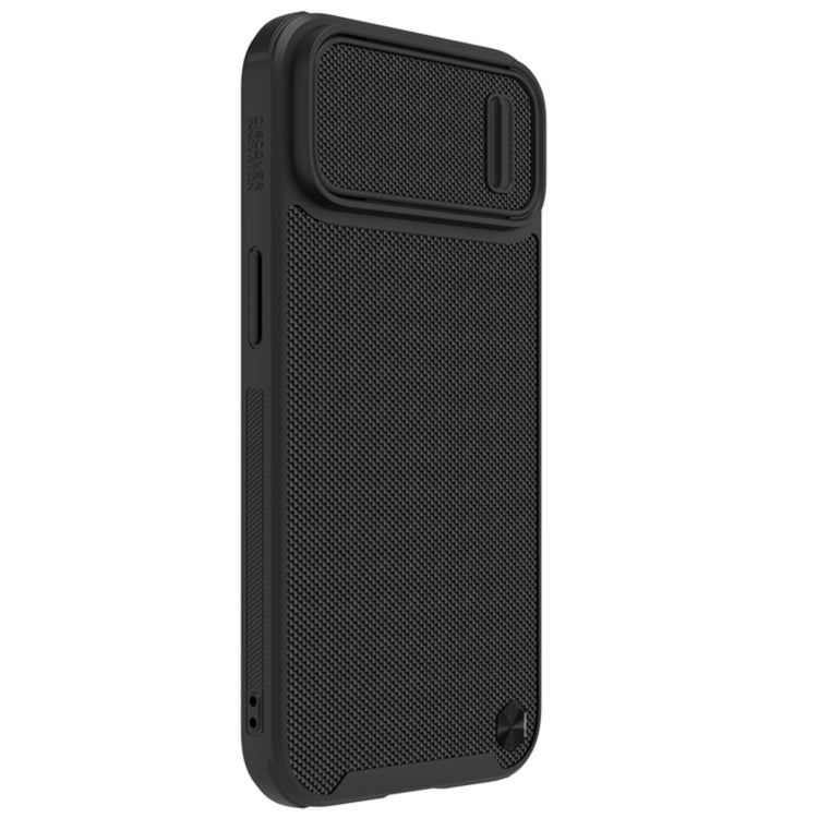 NILLKIN Texture MagSafe Camshield PC + TPU Phone Case for iPhone 14 Plus (Black)