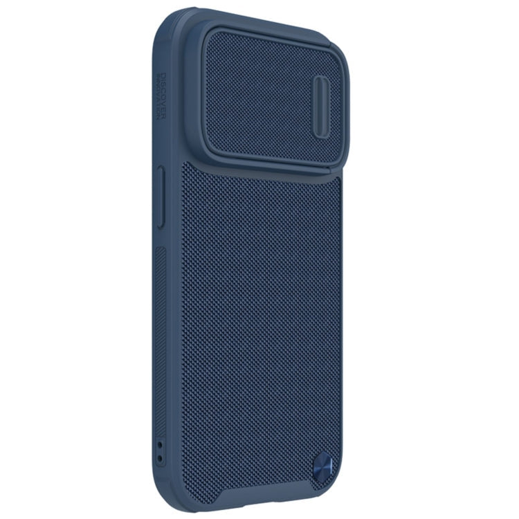 NILLKIN Texture MagSafe Camshield PC + TPU Phone Case for iPhone 14 Pro (Blue)