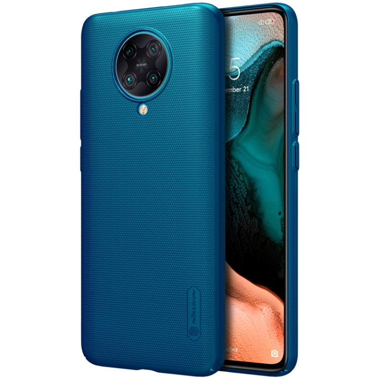 NILLKIN Frosted Concave-convex Texture PC Protective Case for Xiaomi Redmi K30 Pro (Blue)