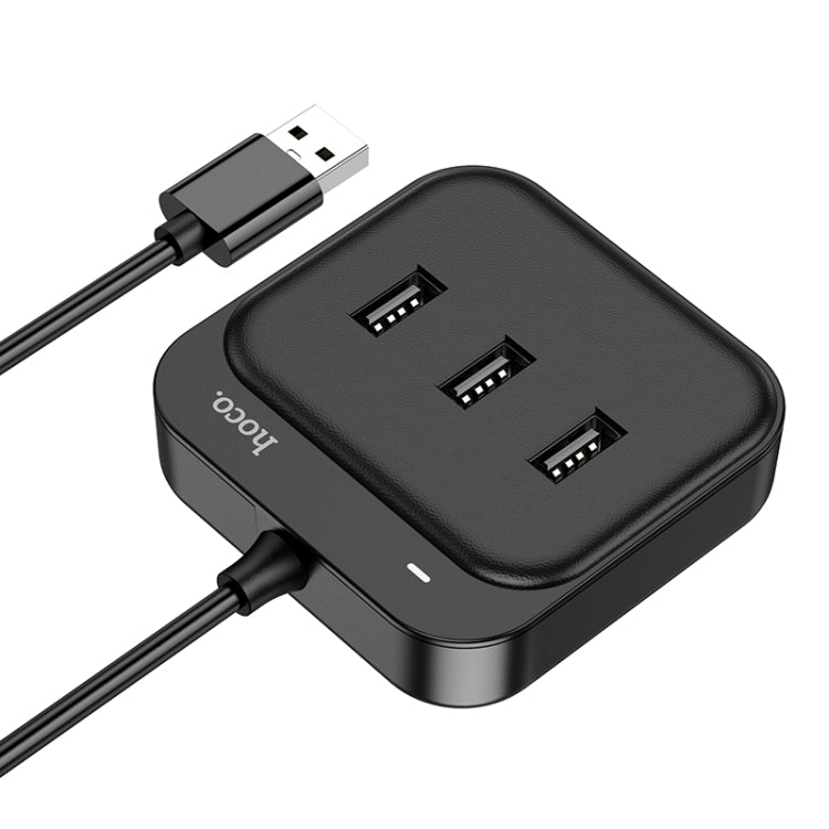 hoco HB31 Easy 4 in 1 USB to USB2.0x4 Converter, 1.2m Cable Length in Black