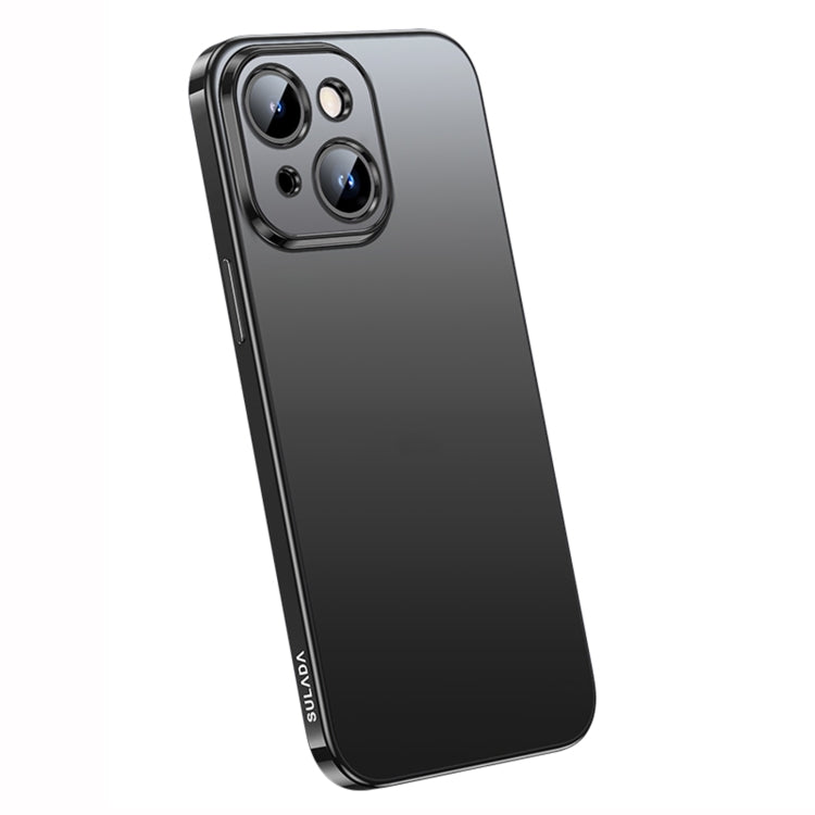 SULADA Electroplating Frosted All-inclusive TPU Phone Case for iPhone 14 (Black)
