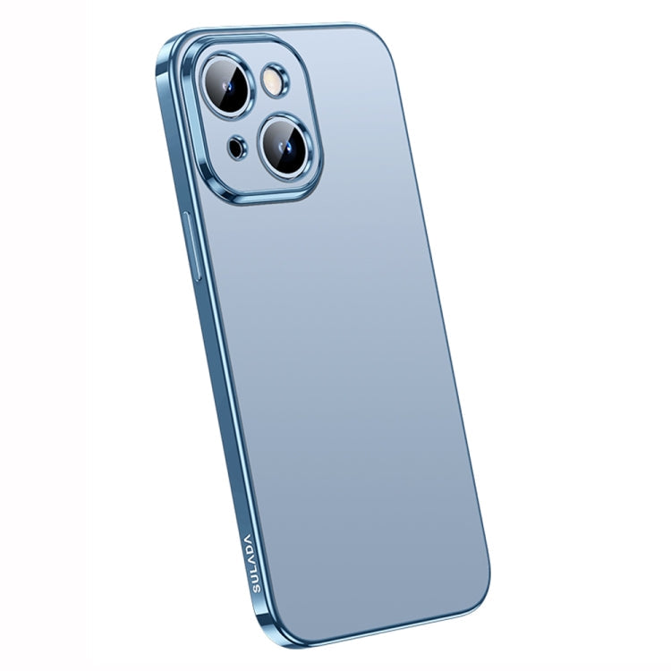 SULADA Electroplating Frosted All-inclusive TPU Phone Case for iPhone 14 (Sierra Blue)