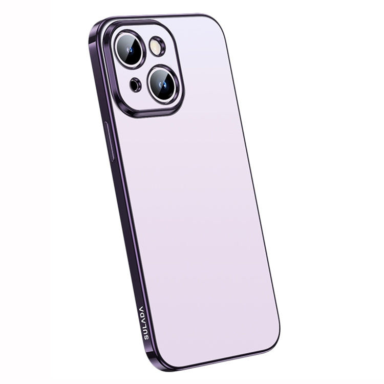 SULADA Electroplating Frosted All-inclusive TPU Phone Case for iPhone 14 (Purple)
