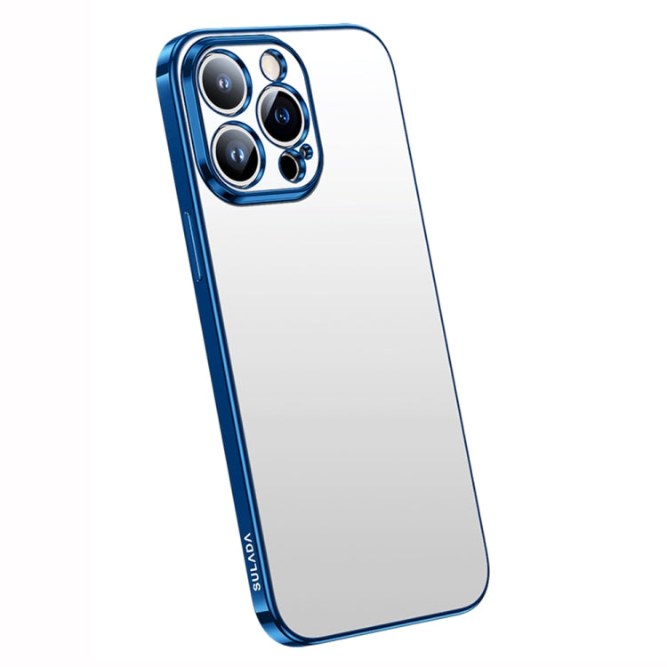 SULADA Blue Electroplated Frosted TPU Phone Case for iPhone 14 Pro