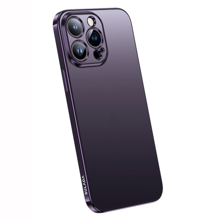 SULADA Electroplating Frosted TPU Phone Case for iPhone 14 Pro (Purple)