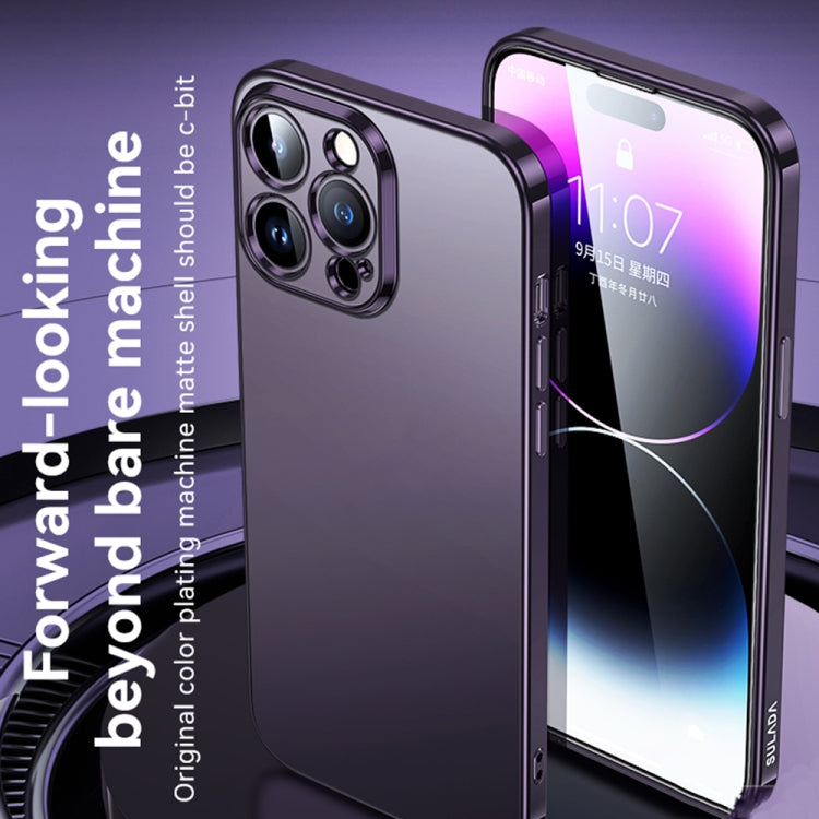 iPhone 14 Pro Max SULADA Electroplating Frosted All-inclusive TPU Phone Case in Purple