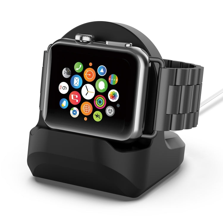 Apple Watch Silicone Charging Stand with Groove Protection (Black)
