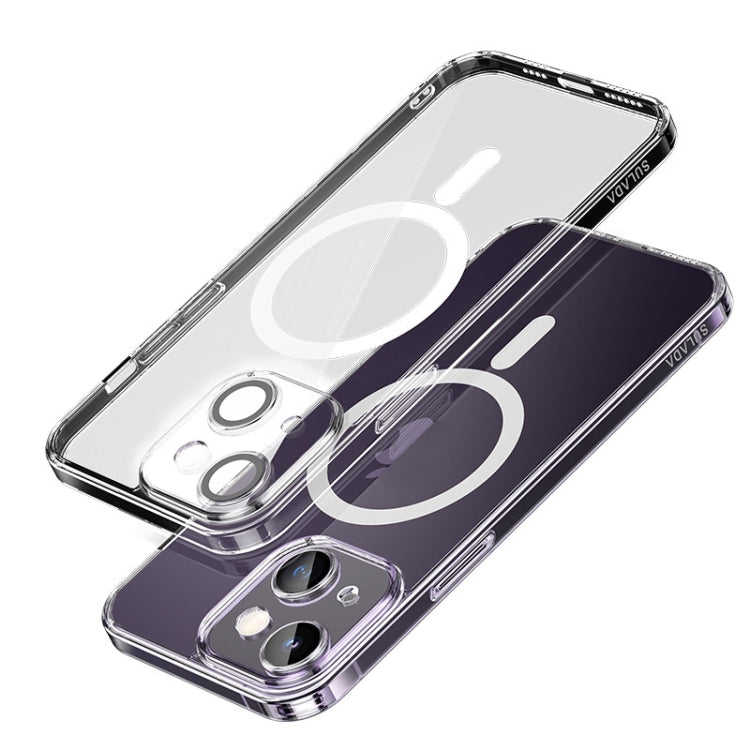 SULADA Jingpin Series Transparent Electroplated TPU Phone Case for iPhone 14 Plus with All-Inclusive Lens