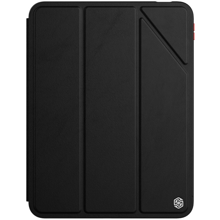 NILLKIN Black Leather Tablet Case for iPad 10th Gen 10.9 2022 with Signal Reception and Smart Cover Technology