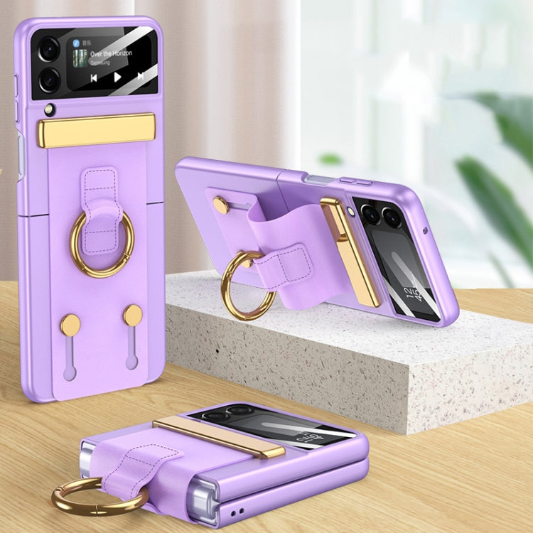 Purple GKK Ultrathin Shockproof Phone Case with Ring Holder/Wrist Strap for Samsung Galaxy Z Flip3 5G