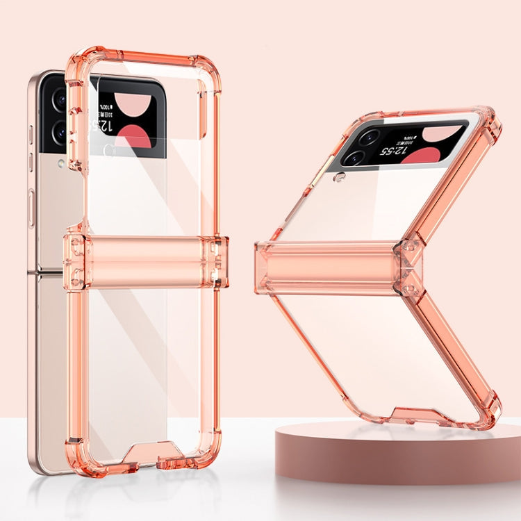 GKK Airbag Hinge Shockproof Phone Case for Samsung Galaxy Z Flip4 (Orange)