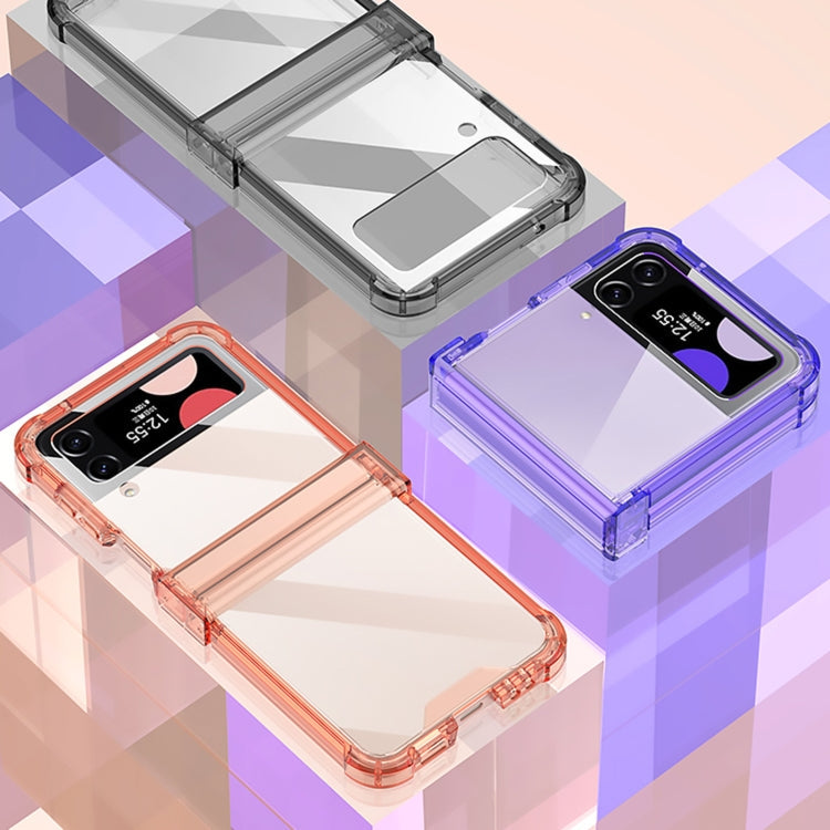 GKK Airbag Hinge Shockproof Phone Case for Samsung Galaxy Z Flip 4 (Transparent)
