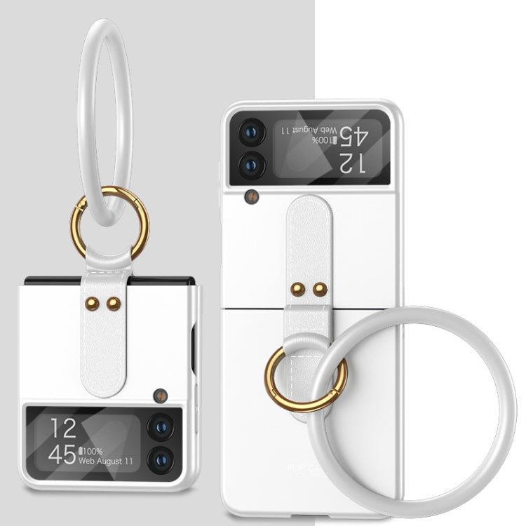 GKK Ultrathin Shockproof Phone Case with Bracelet for Samsung Galaxy Z Flip4 (White)