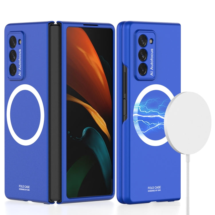 GKK Ultrathin MagSafe Full Coverage Shockproof Protective Phone Case for Samsung Galaxy Z Fold2 5G (Blue)