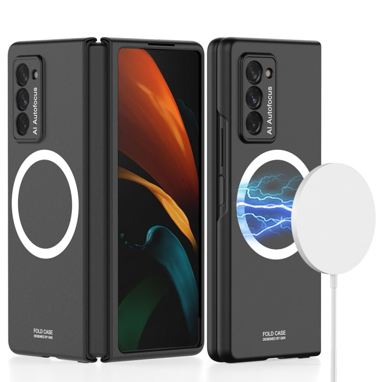 GKK Ultrathin MagSafe Full Coverage Shockproof Phone Case for Samsung Galaxy Z Fold2 5G (Black)